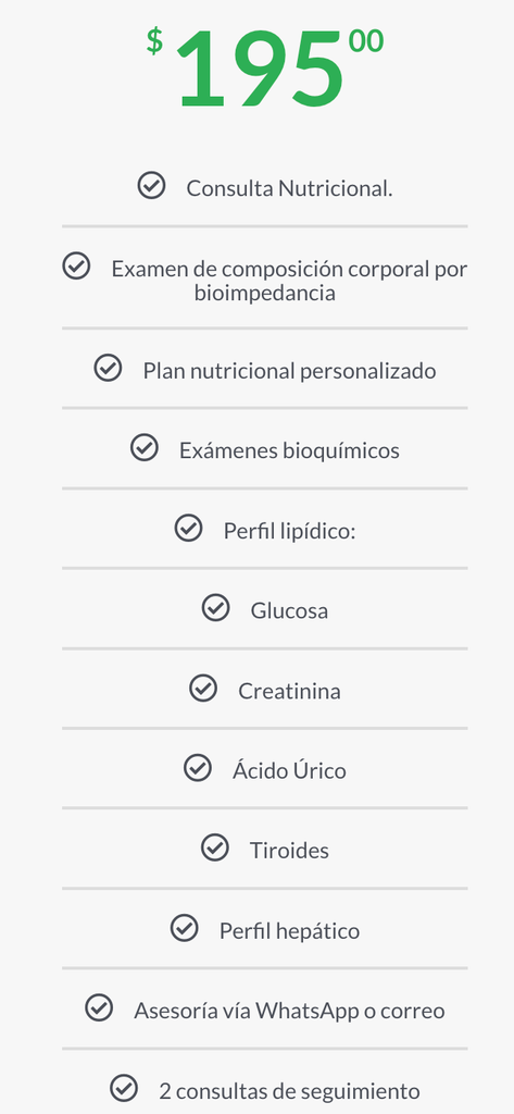 PLAN NUTRICIONAL SUPER EXPRESS